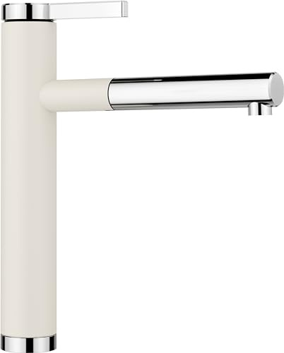 BLANCO LINEE-S | Küchenarmatur | Mit herausziehbarem Schlauch | Gesicherte | [4,6x24,8x28,1 cm] | Gesicherte Wasserqualität & wassersparend | Rückflussverhinderer | Keramik Kartusche