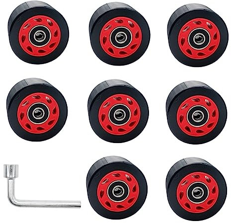 Kisangel Zweireihige Rollenräder Praktische Roller Räder Skating Zubehör Härte Wettkampfqualität Hervorragender Grip Langlebigkeit Komfortabler Gleiterlebnis