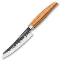 3 Claveles Cuchillo Cocina de acero inoxidable con mango de madera de olivo Japones Takumi de acero inoxidable ergonómico15CM 1067