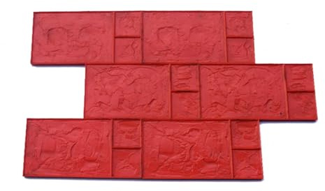 Moldes Hormigon Impreso Sello de Poliuretano Sellos de Hormigón Losa, Moldes de Estampado de Hormigón de Pizarra Realista, Estampado de Cemento de Piedra para Pasarelas/ Sendero del Jardín ( Color : S