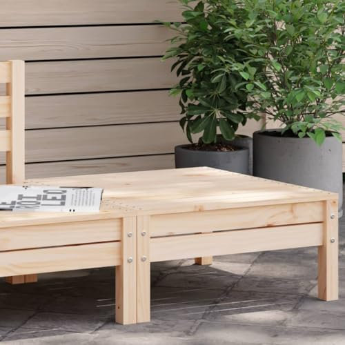 UJCHVHN Outdoor-Möbel, Sitzgelegenheiten im Freien, Garten-Fußhocker, Massivholz, Kiefer
