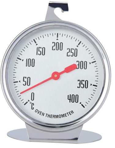Haosie Thermometre Four, Thermometre Cuisson En Acier Inoxydable Avec Cadran, 0-400 Degrés Oven Thermometer, Avec Pointeur Rouge Thermometre Cuisine à Crochet
