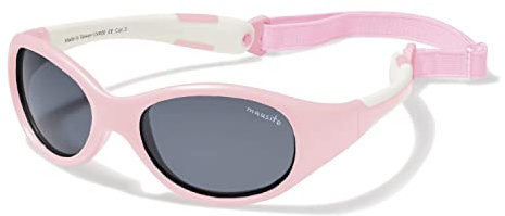 Mausito Lunette de soleil enfant 5-8 ans fille | MEILLEUR CHOIX lunettes soleil enfant 100% PROTECTION UV | Sans BPA | FLEXIBLES & LÉGÈRE avec bandeau ajustable | Design européen pour enfants