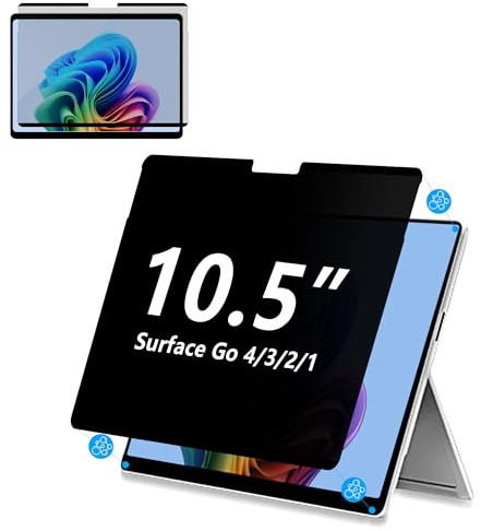 Adeway Privacy Screen Protector for Surface Go 4/3/2/1 10.5 Inch, Magnetic Nano, Anti-Spy, Removable, Blue Light & UV Blocking, Anti-Glare