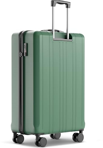 Wertes Koffer Groß 77cm - 100L - TSA Schloss Hartschalen Koffer mit Doppelrollen, Reisekoffer, Trolleys, Reisekoffer mit Rollen