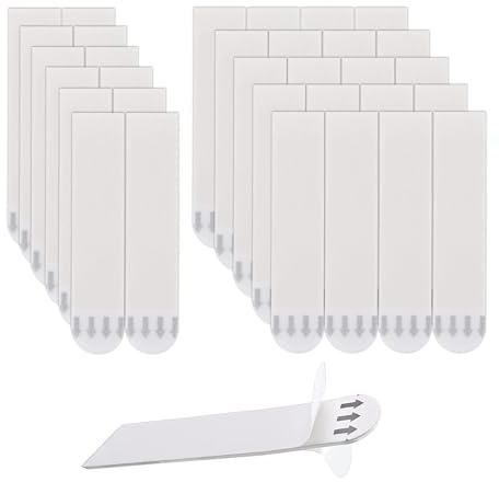 KRENIE 48 Pcs Picture Frame Wall Hanging Strips – No Nails Picture Hanging Strip, Wall Adhesive Strips - Waterproof Wall Stickers for Picture Frames, Posters, Mirrors 70×16mm