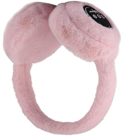 CALLARON Wireless Plush Earmuffs Wireless 5.0 Pink Ear Covers | 150ma/h Capacity, Stereo 2.0 Output, Portable Design, Connects to Smartphone for Winter and Christmas