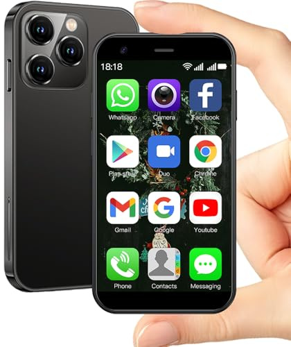 4G Mini-Smartphone mit 3-Zoll-HD-Display, Quad-Core-Prozessor, Dual-SIM, 3+64 GB Speicher, 2000 mAh Akku, ohne SIM-Lock – Perfekt für Kinder, Schüler und Studenten Kompaktes Touchscreen-Smartphone
