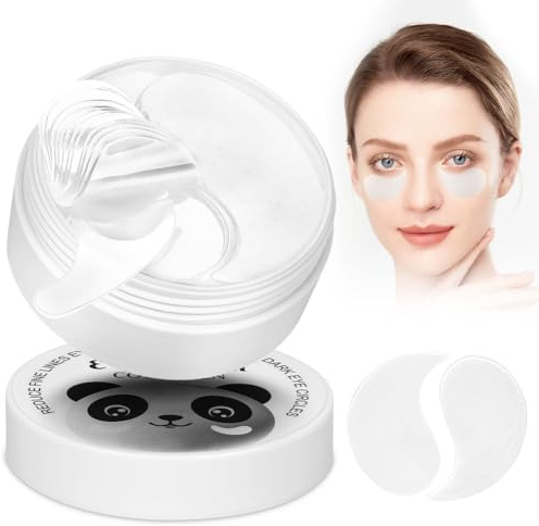 LOPHE Augenpads, 60pcs Eye Pads Wiederverwendbar, Augenpads Gegen Augenringe Tränensäcke Falten Puffiness, Feuchtigkeitsspendende Eye Patch (Kollagen)
