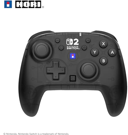 HORI - Wireless HORIPAD Turbo per Nintendo Switch 2 (Nero). Compatibile con Nintendo Switch e modelli OLED e Lite - Licenza Ufficiale Nintendo