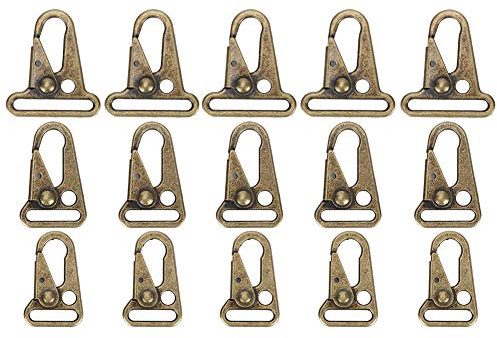 Zerodis 15 Uds. Ganchos con Clips Mosquetón Ganchos a Presión con 3 Tamaños Grande Mediano Pequeño para Manualidades Llaveros Cinturones Mochilas