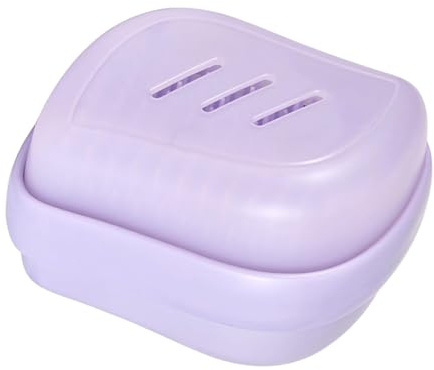 Nishiyuenyi Haarshampoo Bürste 2 in 1 Doppelkopf Haar Kamm Shampoo Bürste Kopf Schrubber Gesicht Reinigung Bürste für Sanfte Reinigung für Erwachsene, Violett