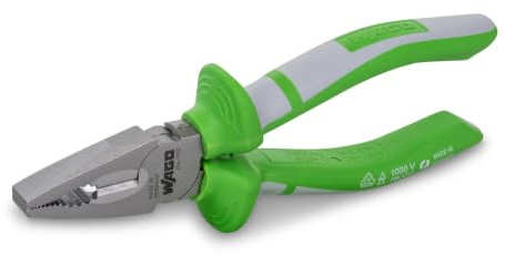 WAGO VDE-kombinationstång 206-1312 | med skär, VDE-testad, 1 000 V, 2-komponenthandtag, isolerat, 160 mm