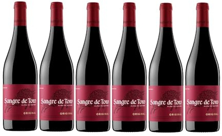 Sangre de Toro, Vino Tinto - 6 botellas de 75 cl, Total: 4500 ml, Cosecha puede variar, 13,5% vol