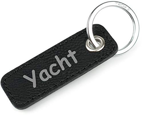 TROIKA Retrotag Yacht | Schlüsselring und Anhänger im Retro Style | hochwertiger und langlebiger Schlüsselanhänger | inkl Original Keyring | in Geschenkverpackung