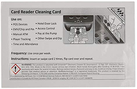 KICTEAM POS CREDITCARD, READER CLEAN CARDS-40CT