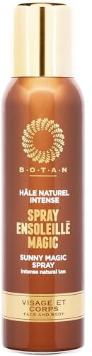 BOTAN Cosmetics – Spray Bronzant Intense 125 mL – Hâle Naturel et Lumineux – Formule Vegan Sans Alcool – Autobronzant Visage et Corps