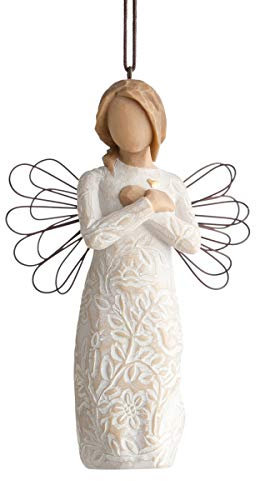 Figura de ángel con alas para colgar, Willow Tree, Enesco