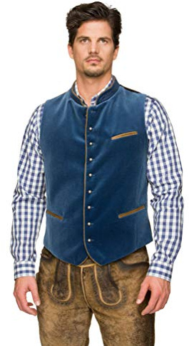 Stockerpoint Herren Trachtenweste Ricardo | Größen 44-64 | Traditionelle & hochwertige Weste mit verstellbarem Riegel I Perfekt für Trachten & Festlichkeiten