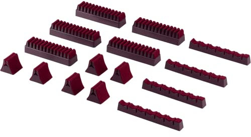 Gedotec Besteckhalter-Sortiment Besteckeinsatz selbstklebend mit Filzauflage | für 70-teiliges Besteck | Filz ist WEINROT | Besteckeinlage für Schubladen & Schubkasten | 1 Stück - Besteck-Halter