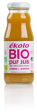 Ekolo Zumo De Manzana Mango Ecológico, 100% Exprimido, 12 Botellas * 200Ml 2400 ml