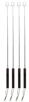 4er Set Teleskop Grillgabel ausziehbarer Grillspieß 21-80cm