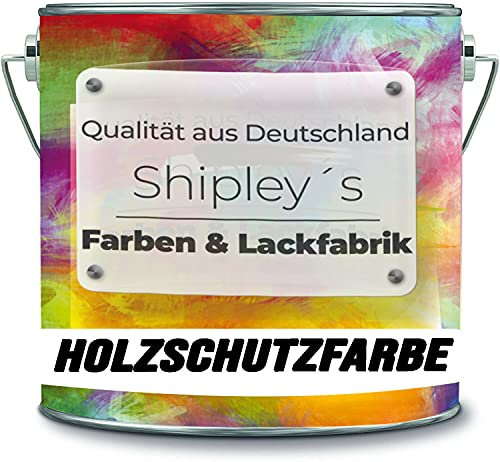 Shipley's Farben & Lackfabrik Holzschutzfarbe Holzlack Holzlasur wetterbeständiger Langzeitschutz Wetterschutzfarbe (5 l, Grau Metallic)
