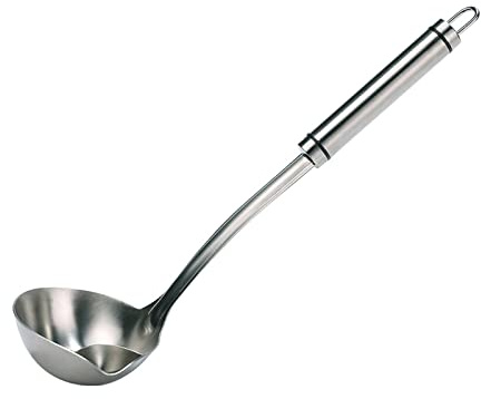 CuillèRe à éCumoire En Acier Inoxydable 304 CuillèRe à éCumoire SéParateur Graisse Louche Cuisine En Acier Inoxydable Avec Manche Long,Louche Cuisine,CuillèRe à Soupe,CuillèReàSauce(L:34 Cm,Argent)