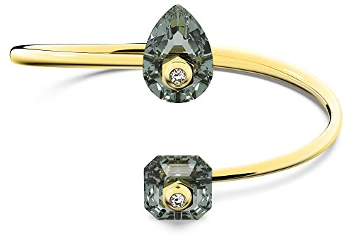 Swarovski Numina Armreif, Verschiedene Schliffe, Grau, Goldlegierungsschicht
