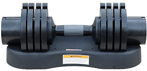 Sporttrend 24® Verstellbare Kurzhantel 12,5KG, 25KG, 32,5KG | Hantel mit Stahlscheiben und Ständer (12,5KG schwarz)