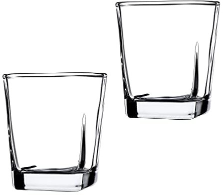 通用 LKMY Whisky Glasses, 180ml 2pcs,Crystal Glass,Rum Glasses, Water Glasses,Gin Glasses, Whisky Tumbler Glass for Scotch,Cocktail,Bourbon,Beer Glass,Gift for Men/Dad/Friend