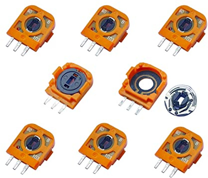 ElecGear 8x FU 10K Ersättning Trimmer Potentiometer för PS4, PS3, Switch Pro Controller, Ersättande Styrenhet Sensor med Variabelt Motstånd Module Reservdelar för Favor Union Analog Joystick