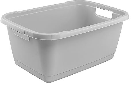 keeeper Vaschetta per il Bucato, Plastica Resistente, 52 L, Aenna, Nordic Grey (Grigio)