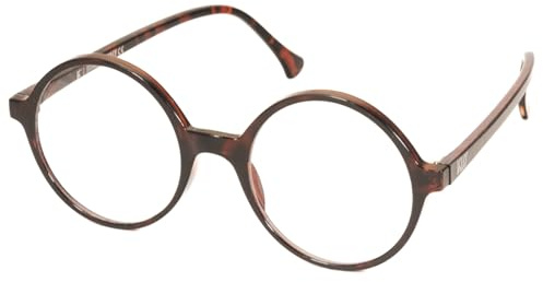 Kiss RAINBOW Lunettes de Vue Homme Femme – Monture Ronde Vintage avec Pont Structuré – Protection UV & Confort Léger – Look Intellectuel & Chic pour Travail & Quotidien