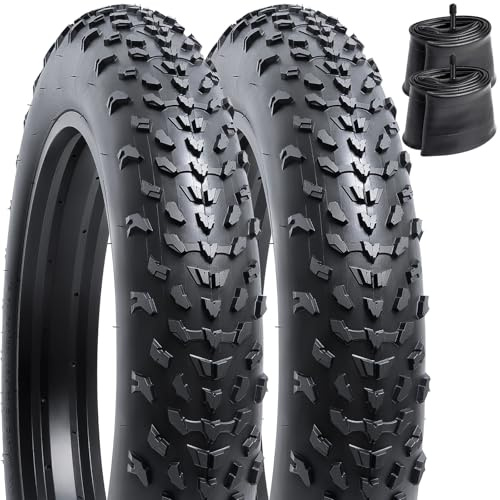YunSCM 2Pcs Faltbare Fat 20 Zoll Fahrradreifen 20x4.0 Mantel kompatibel Elektrofahrräder Reifen, Fat Bike Reifen