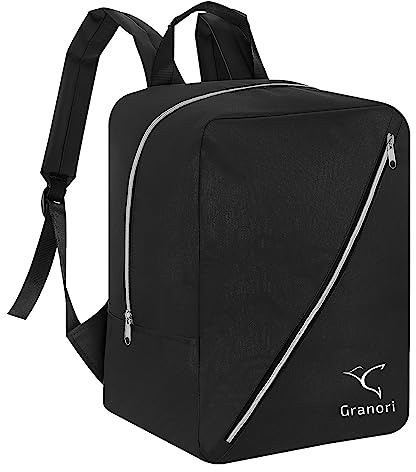 Granori Handgepäck Rucksack 40x30x20 cm (Schwarz)