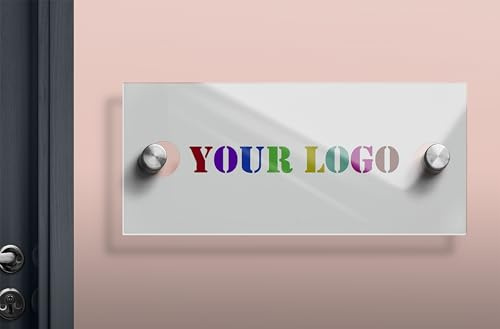 Letrero acrílico personalizable para puerta con mármol de Carrara y diseño de oro rosa sintético, perfecto para asistentes legales, oficinas y espacios profesionales (multicolor 1)