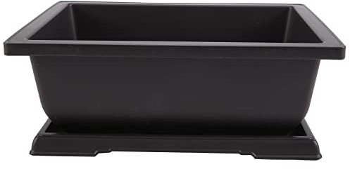Harewtwy Large Flower Pot Rectangle Bonsai Nursery Planter Balcony Container 29X21X10.5cm