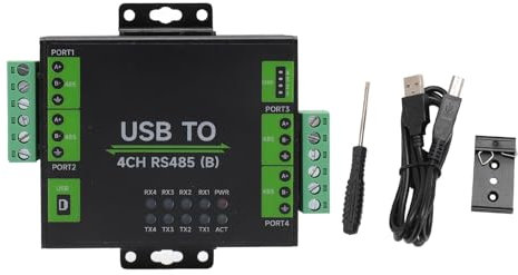 Convertidor USB a RS485, Convertidor USB a RS485 de 4 Vías Fácil de Operar, Adaptador Aislado Industrial Altamente Seguro, para 11 10 8.1 8 7