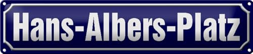 Femer Blechschild Straßenschild 46x10cm HANS-ALBERS-PLATZ Hamburg Dekoration