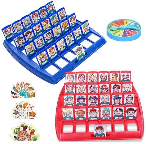 LUFEIS Wer Ist Es Spiel, Ratespiel Wer Bin Ich, Family Erraten Spiele, Ratespiel Strategie Brettspiel für 2 Spieler, Wer Ist Es Lustiges Ratespiel Brettspiel für Familien Freizeit (288 Karten)