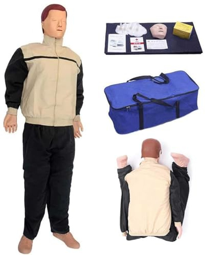 Reanimeringsdocka första hjälpen CPR övningsdocka träningsdocka kardiopulmonal återupplivningssimulator för medicinsk pedagogisk träningshjälp