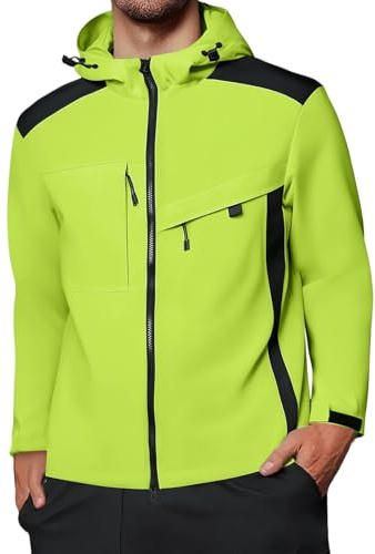 MOKBAY Chaqueta Impermeable Chubasquero Deportivo Hombre Talla Grande Anorak con Capucha Cazadora Entretiempo con Bolsillos