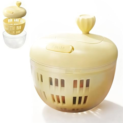Centrifuga per insalata, piccola centrifuga per insalata con coperchio per lavare e asciugare verdure e frutta