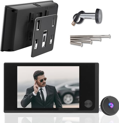 Rankomu 3,5 tums digital dörrspionkamera dörrklocka med 120° HD Cat Eye Monitor – batteridriven, enkel installation för 35–100 mm dörrtjocklek