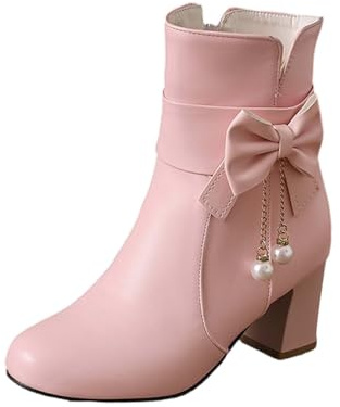 Generiska snöstövlar dam, platåklack, stövletter dam, med blockklack, eleganta ankelstövlar, bröllop, damstövlar, halvhöga kostymstövlar, runda tår, vinterstövlar, fashionabla ankelstövlar