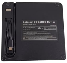Homoyoyo TypeC External DVD Drive Multifunctional USB Optical Disc Drive External CD Compatible Laptops Black