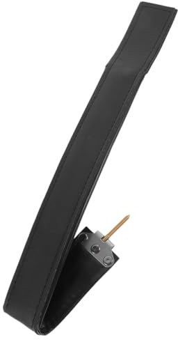Veemoon Sangle d'Accordéon Basse en Cuir Épais Double Couche Réglable pour Accordéon 80-96 Basses Accessoire Main Gauche Confortable et Solide pour Musicien Professionnel et Débutant