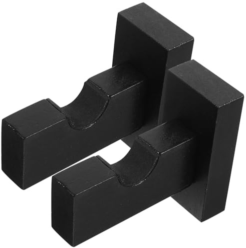 INOOMP Supporto a Muro per Bastoni da Baseball in Legno Nero, Set 1, Porta Bastoni Multiuso per Organizzazione e Esposizione in Casa e Palestra