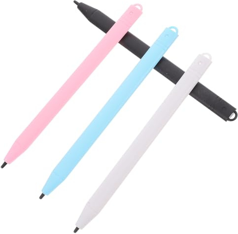 OSOLADY Set de 4 Stylos à Bille Universels en Plastique pour Tablette D'écriture LCD, Stylet Confortable Compatible Tablette Graphique Électronique pour Garçon et Filles en Classe